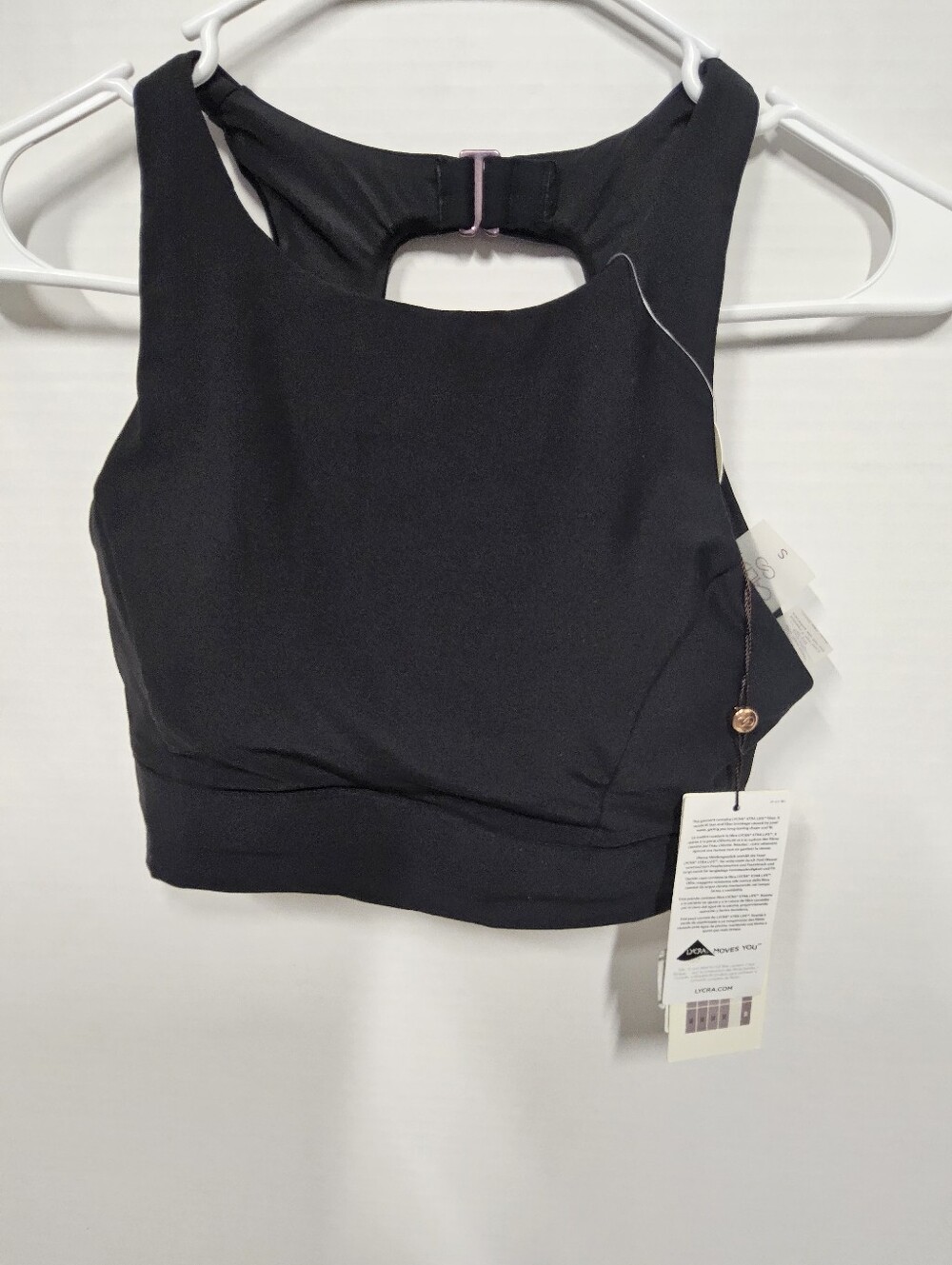 NWOT Size Small Calia Go High Neck Long Line Swim Collection Black top